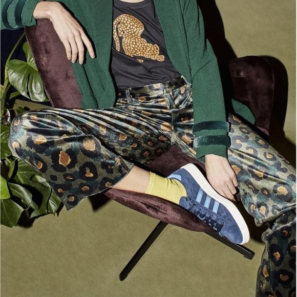 Nymph Velvet Trouser Pants Funky Grunge Straight Leg High Rise Eclectic Rare Med - Picture 3 of 8